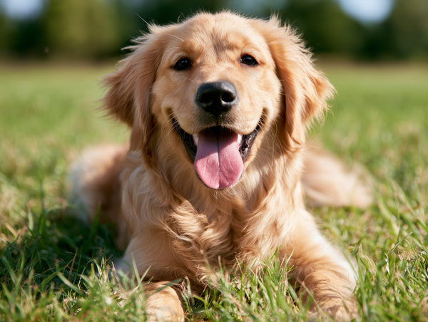 Hond in de tuin